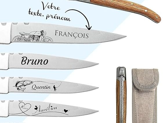 Couteau laguiole personnalisé gravé avec prénom neuf 19,90€