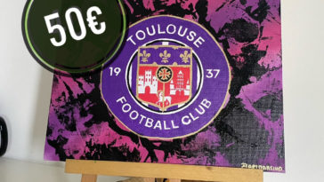 Peinture sur Toile logo Toulouse Football Club neuf 50 euros