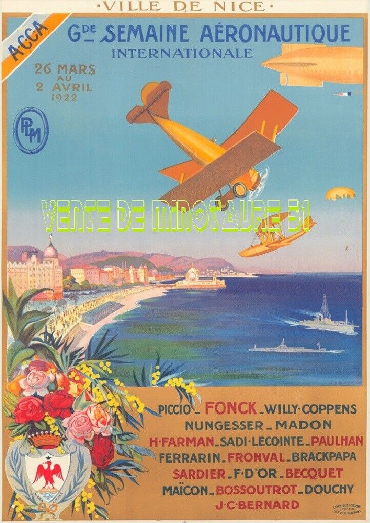 Affiche Nice Gde Semaine de l'aéronautique neuf 6,00 EUR