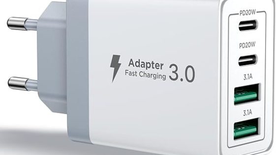 Aioneus Chargeur USB C, 40W 4 Ports 11,99 €