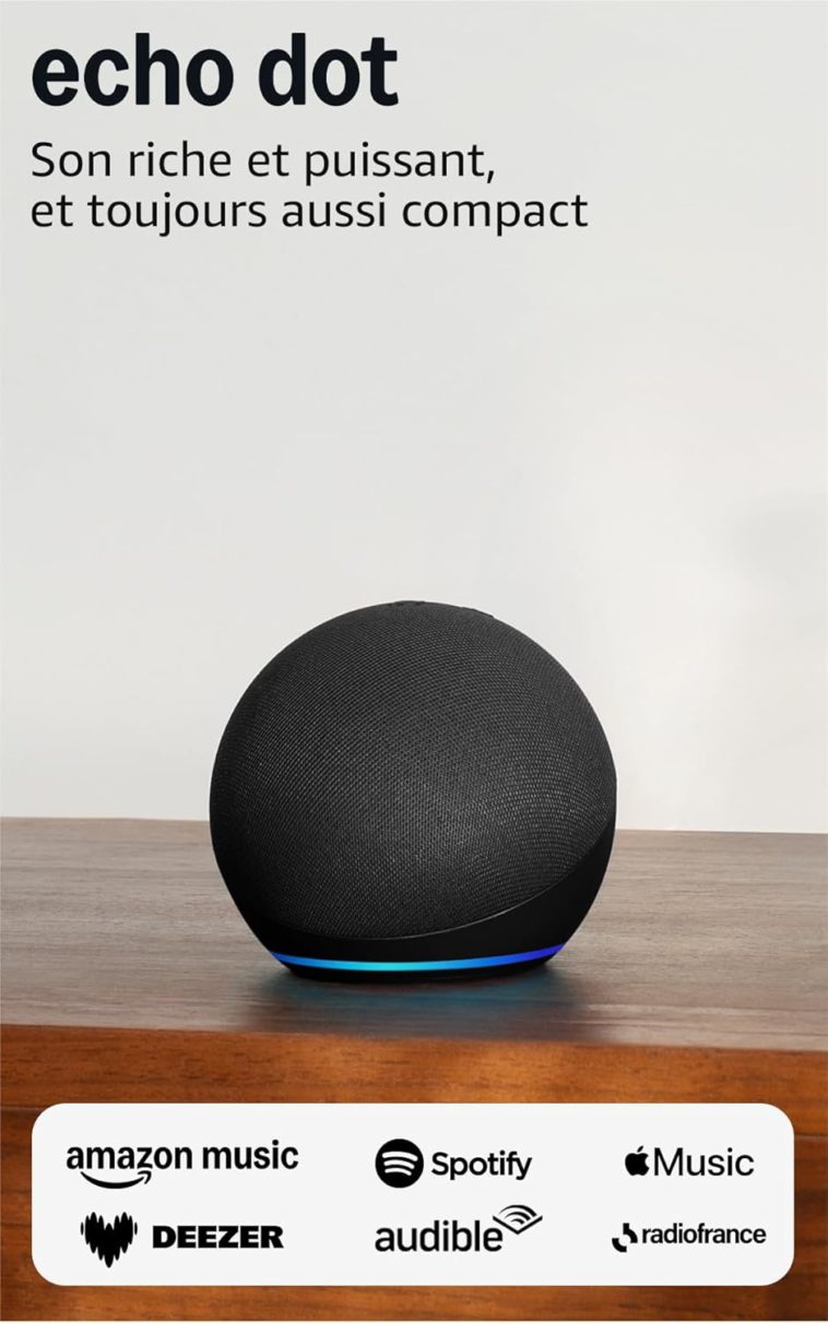 Promotion enceinte connectée Echo Dot neuve 29,99€